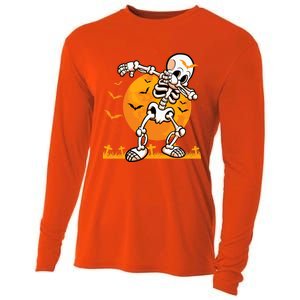 Halloween Dabbing Skeleton Costume Dab Bats Great Gift Cooling Performance Long Sleeve Crew