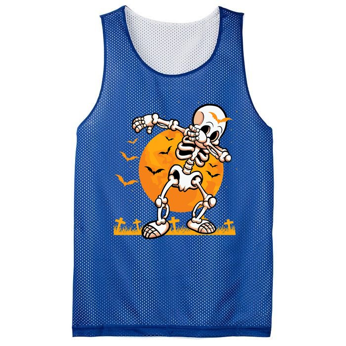 Halloween Dabbing Skeleton Costume Dab Bats Great Gift Mesh Reversible Basketball Jersey Tank