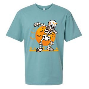 Halloween Dabbing Skeleton Costume Dab Bats Great Gift Sueded Cloud Jersey T-Shirt