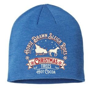 Horse Drawn Sleigh Ride Christmas Sleigh Ride Tree Farm Gift Sustainable Beanie