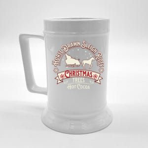 Horse Drawn Sleigh Ride Christmas Sleigh Ride Tree Farm Gift Beer Stein