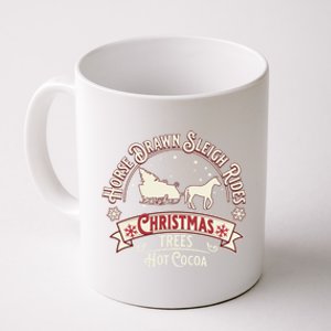 Horse Drawn Sleigh Ride Christmas Sleigh Ride Tree Farm Gift Coffee Mug