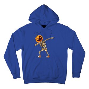 Halloween Dabbing Skeleton Pumpkin Head Dance Dab Gift Hoodie