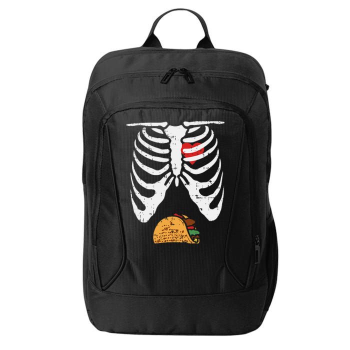 Halloween Dad Skeleton Taco Belly City Backpack