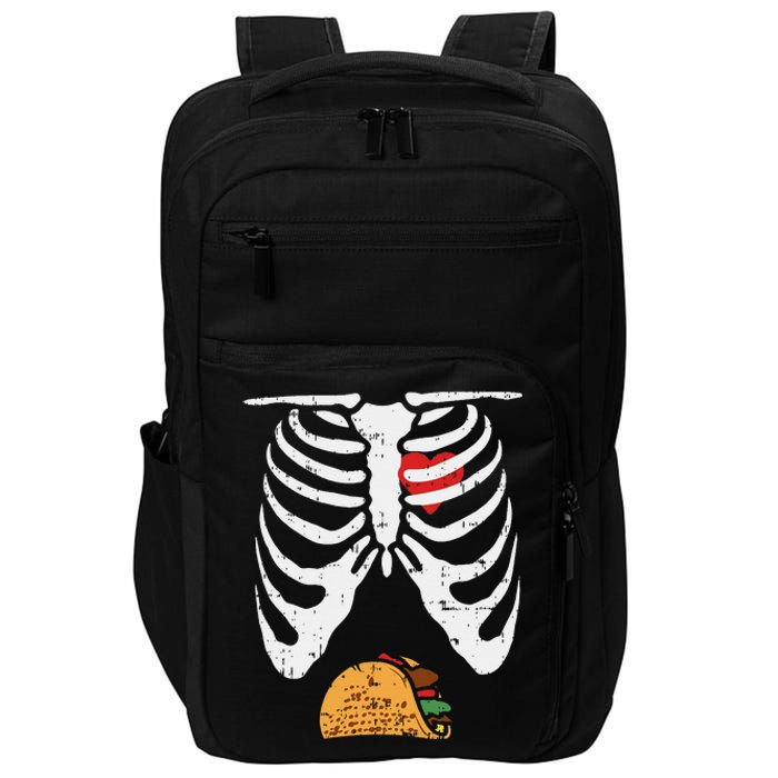 Halloween Dad Skeleton Taco Belly Impact Tech Backpack