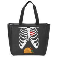 Halloween Dad Skeleton Taco Belly Zip Tote Bag