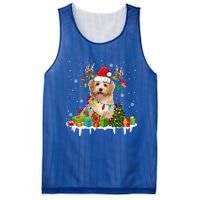 Havanese Dog Santa Reindeer Funny Christmas Lights Dog Meaningful Gift Mesh Reversible Basketball Jersey Tank