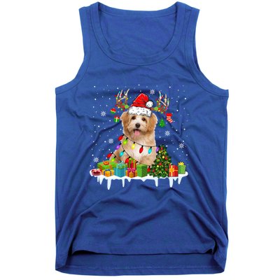 Havanese Dog Santa Reindeer Funny Christmas Lights Dog Meaningful Gift Tank Top