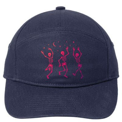 Halloween Dancing Skeletons Gift 7-Panel Snapback Hat