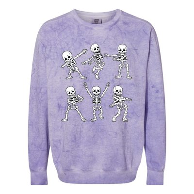 Halloween Dancing Skeletons Dance Challenge Colorblast Crewneck Sweatshirt