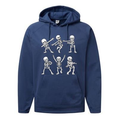 Halloween Dancing Skeletons Dance Challenge Performance Fleece Hoodie