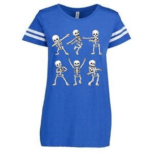 Halloween Dancing Skeletons Dance Challenge Enza Ladies Jersey Football T-Shirt