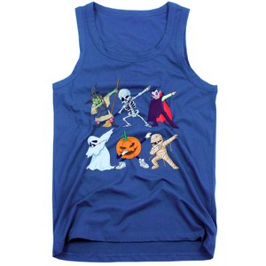 Halloween Dabbing Skeleton Pumpkin Dab Costume Gift Tank Top