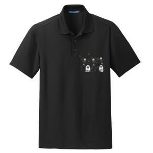 Halloween Dancing Skeleton Dry Zone Grid Polo