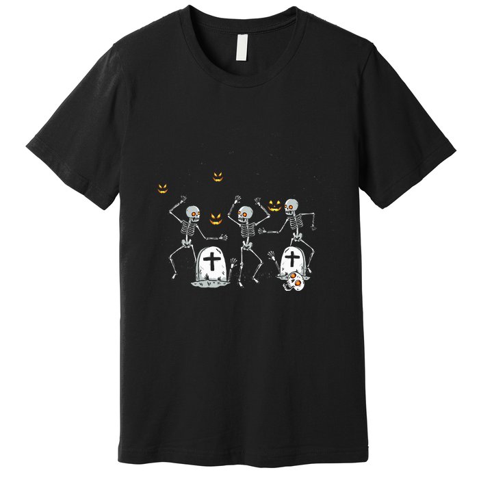 Halloween Dancing Skeleton Premium T-Shirt