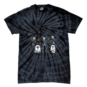 Halloween Dancing Skeleton Tie-Dye T-Shirt