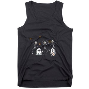 Halloween Dancing Skeleton Tank Top