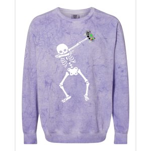 Halloween Dabbing Skeleton Gamer Dab Video Games Funny Gift Colorblast Crewneck Sweatshirt