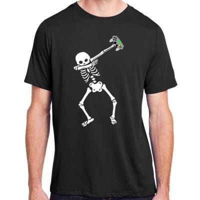 Halloween Dabbing Skeleton Gamer Dab Video Games Funny Gift Adult ChromaSoft Performance T-Shirt