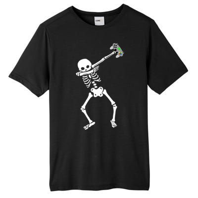 Halloween Dabbing Skeleton Gamer Dab Video Games Funny Gift Tall Fusion ChromaSoft Performance T-Shirt