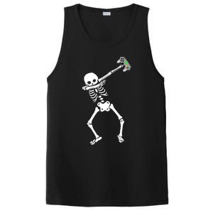 Halloween Dabbing Skeleton Gamer Dab Video Games Funny Gift PosiCharge Competitor Tank