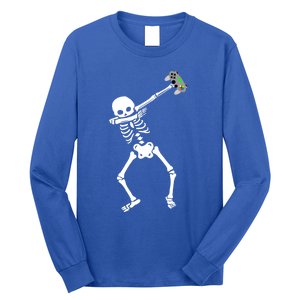 Halloween Dabbing Skeleton Gamer Dab Video Games Funny Gift Long Sleeve Shirt