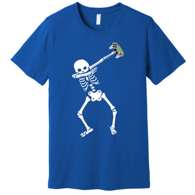 Halloween Dabbing Skeleton Gamer Dab Video Games Funny Gift Premium T-Shirt