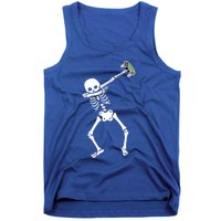 Halloween Dabbing Skeleton Gamer Dab Video Games Funny Gift Tank Top