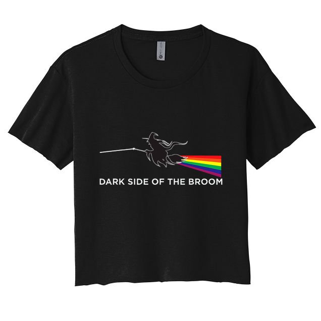 Halloween Dark Side Of The Broom Classic Rock Witch Crop Top