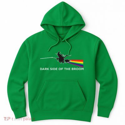 Halloween Dark Side Of The Broom Classic Rock Witch Hoodie
