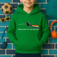 Halloween Dark Side Of The Broom Classic Rock Witch Kids Hoodie