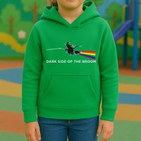 Halloween Dark Side Of The Broom Classic Rock Witch Kids Hoodie