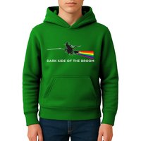 Halloween Dark Side Of The Broom Classic Rock Witch Kids Hoodie
