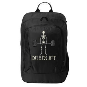 Halloween Deadlift Skeleton Gym Workout Costume City Backpack