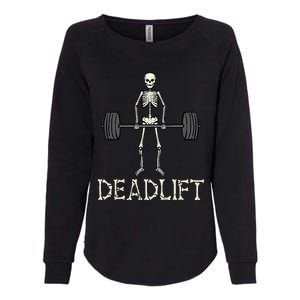 Halloween Deadlift Skeleton Gym Workout Costume Womens California Wash Sweatshirt