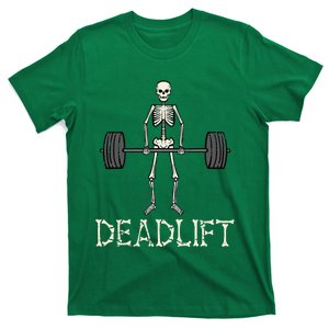 Halloween Deadlift Skeleton Gym Workout Costume T-Shirt