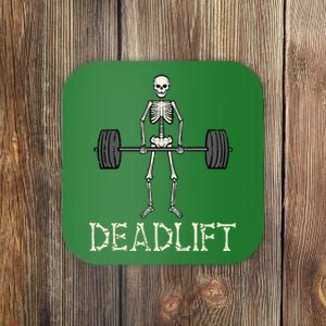 Halloween Deadlift Skeleton Gym Workout Costume Coaster