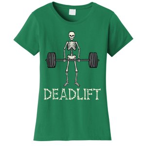 Halloween Deadlift Skeleton Gym Workout Costume Women's T-Shirt