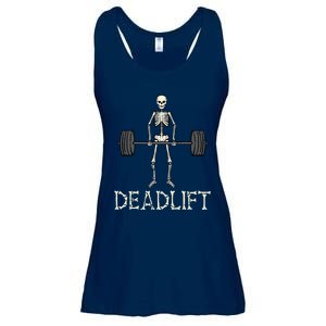 Halloween Deadlift Skeleton Gym Workout Costume Ladies Essential Flowy Tank