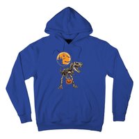 Halloween Dinosaur Skeleton T Rex Scary Pumpkin Moon Great Gift Hoodie