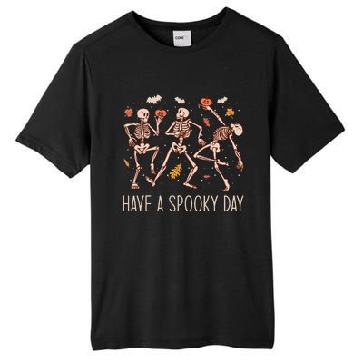 Halloween Dancing Skeletons Have A Spooky Day Fun Retro Joy Tall Fusion ChromaSoft Performance T-Shirt