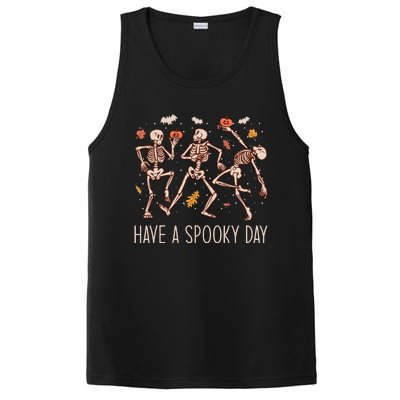 Halloween Dancing Skeletons Have A Spooky Day Fun Retro Joy PosiCharge Competitor Tank