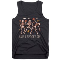 Halloween Dancing Skeletons Have A Spooky Day Fun Retro Joy Tank Top