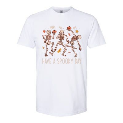 Halloween Dancing Skeletons Have A Spooky Day Fun Retro Joy Softstyle CVC T-Shirt