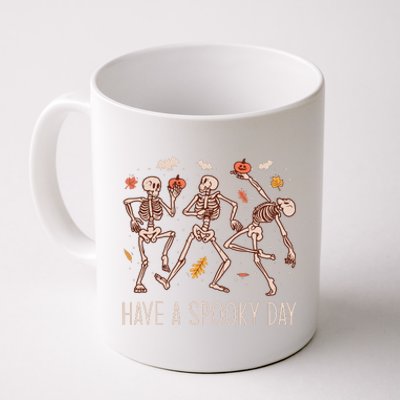 Halloween Dancing Skeletons Have A Spooky Day Fun Retro Joy Coffee Mug