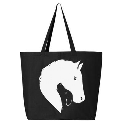 Horse Dog Silhouette Funny Equine Canine 25L Jumbo Tote