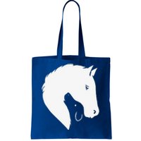 Horse Dog Silhouette Funny Equine Canine Tote Bag