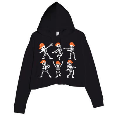 Halloween Dancing Skeleton Cap Funny Crop Fleece Hoodie