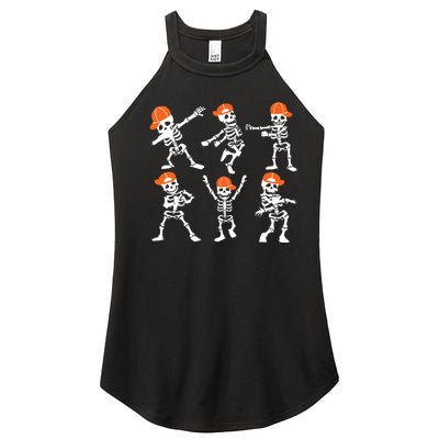 Halloween Dancing Skeleton Cap Funny Women’s Perfect Tri Rocker Tank