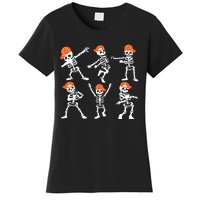 Halloween Dancing Skeleton Cap Funny Women's T-Shirt